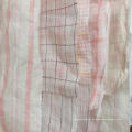 Neue Bestellung MOQ 500 Meter rosa gelb 100% Leinen kühlen Natrual Garn gefärbt Stoff für Shirt Kleid
